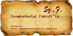 Szombathelyi Fabióla névjegykártya